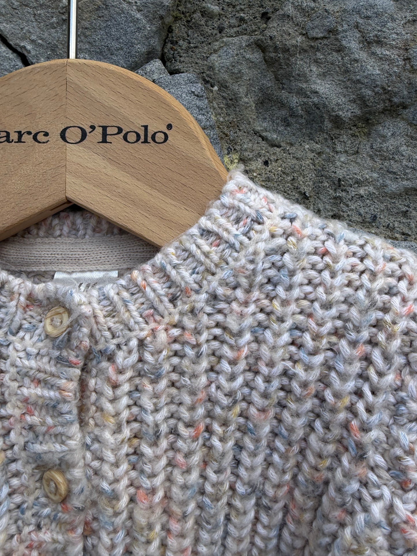 Beige melange cardigan  0-1m (50-56cm)