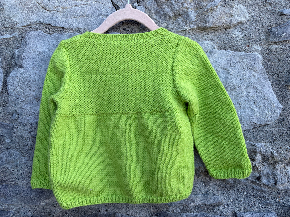 Green cardigan  18-24m (86-92cm)