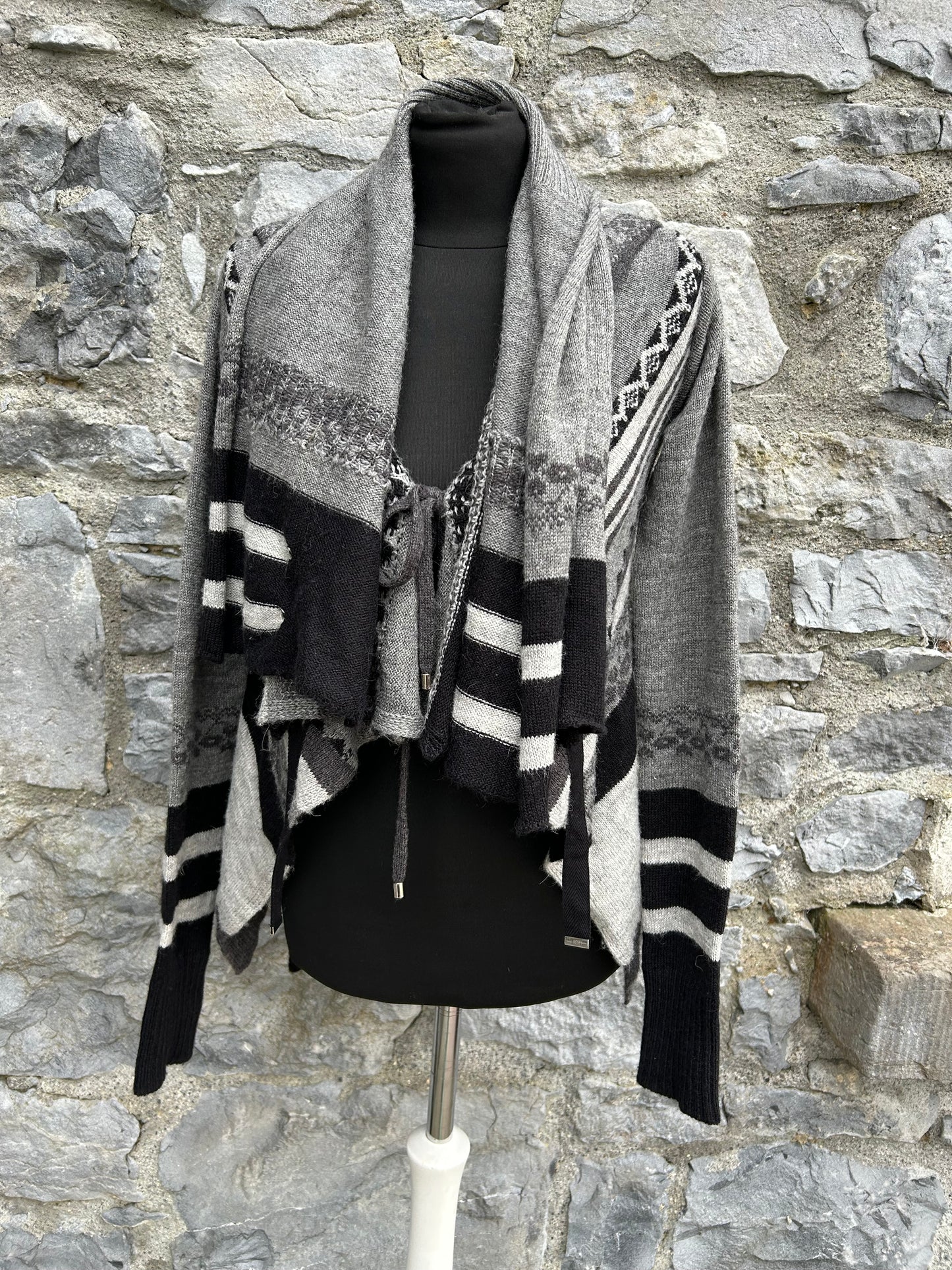 Grey open cardigan uk 6-8