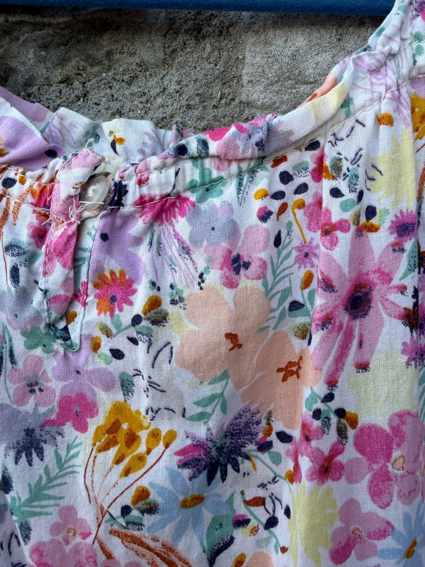 Pink floral sun dress  6y (116cm)