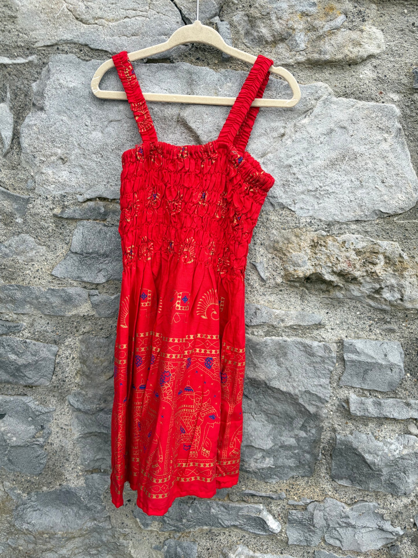 Summer red dress   4-5y (104-110cm)