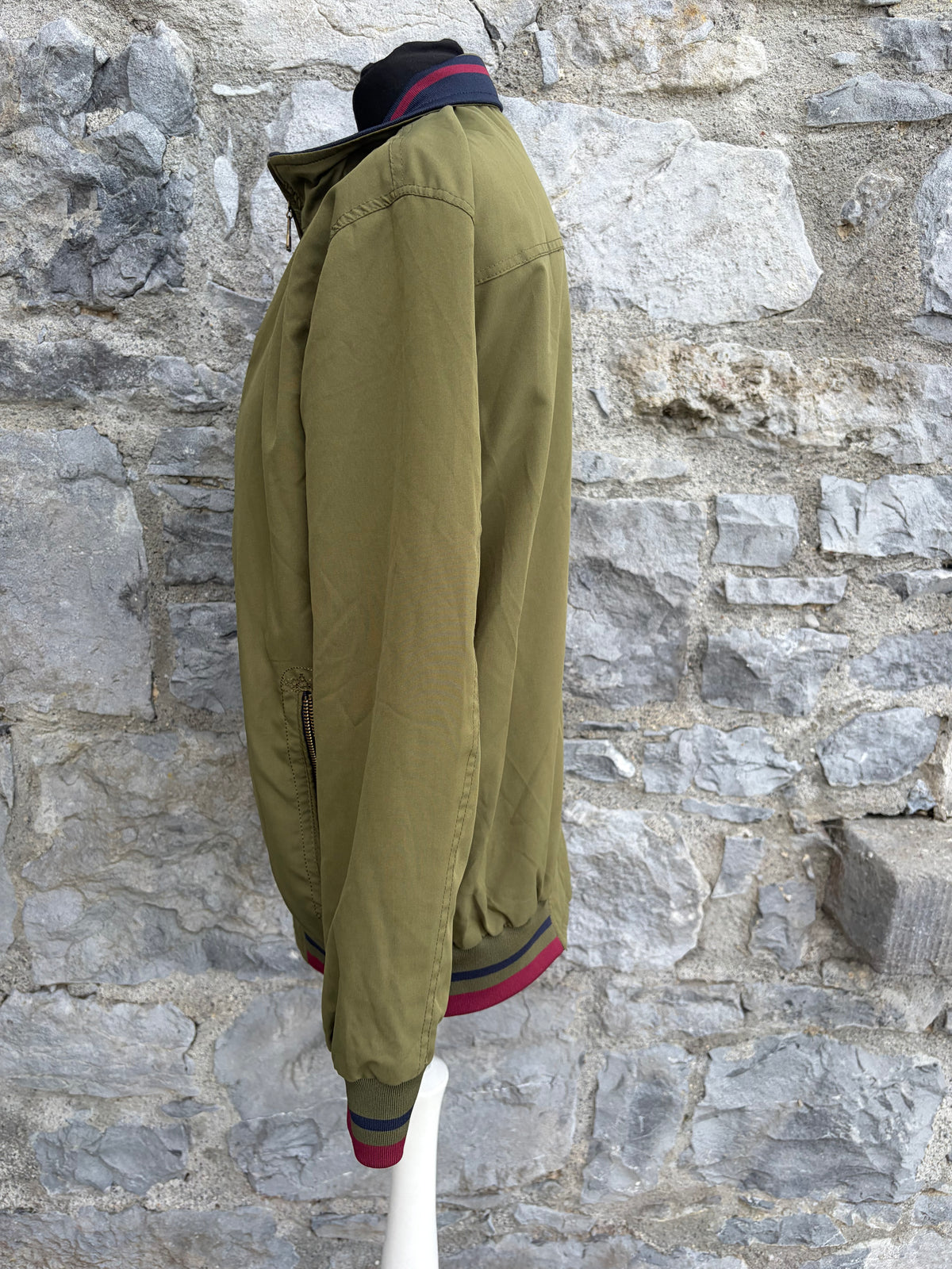 90s khaki/navy reversible bomber jacket XS-S