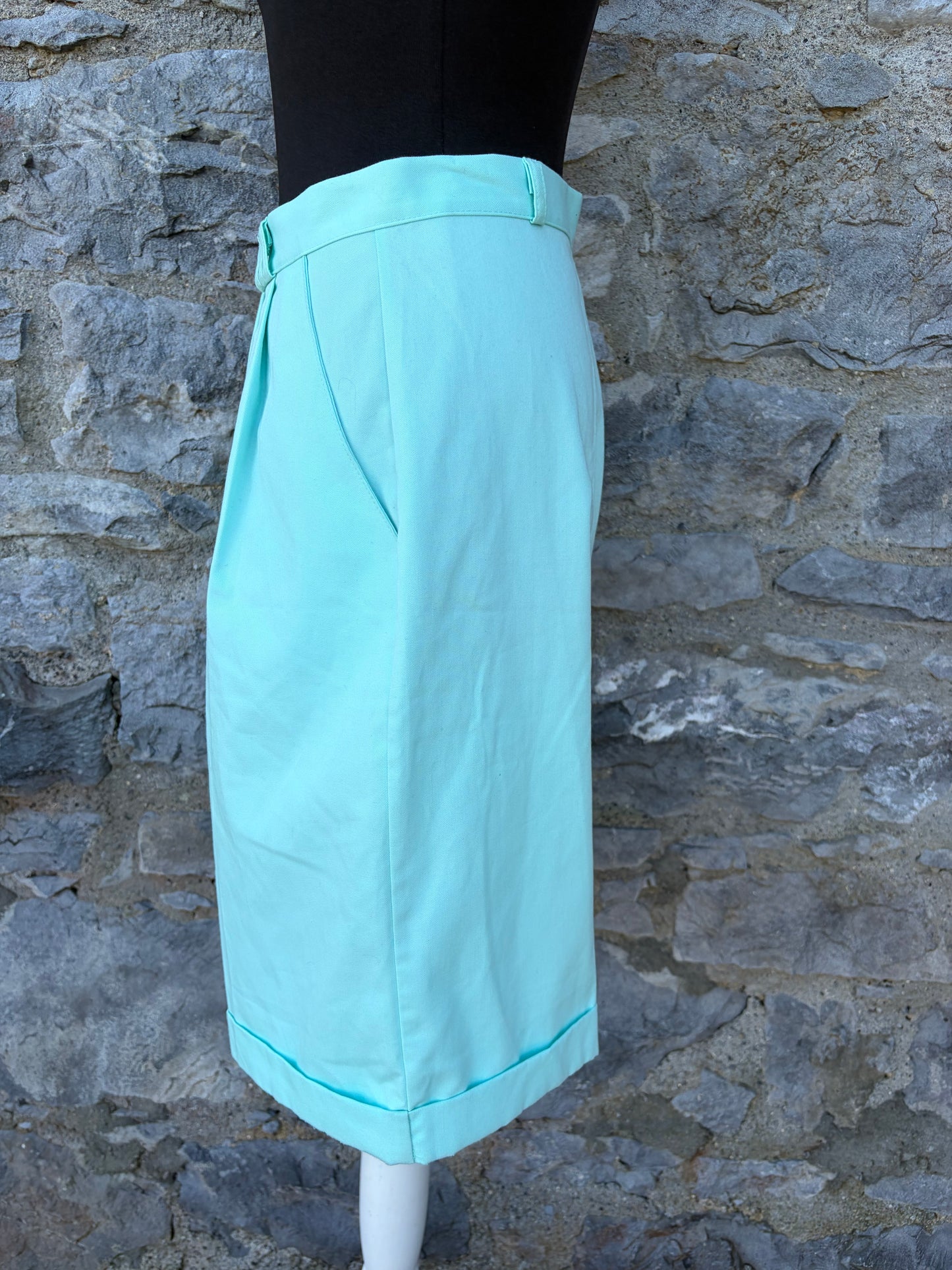 80s aquamarine shorts uk 8-10