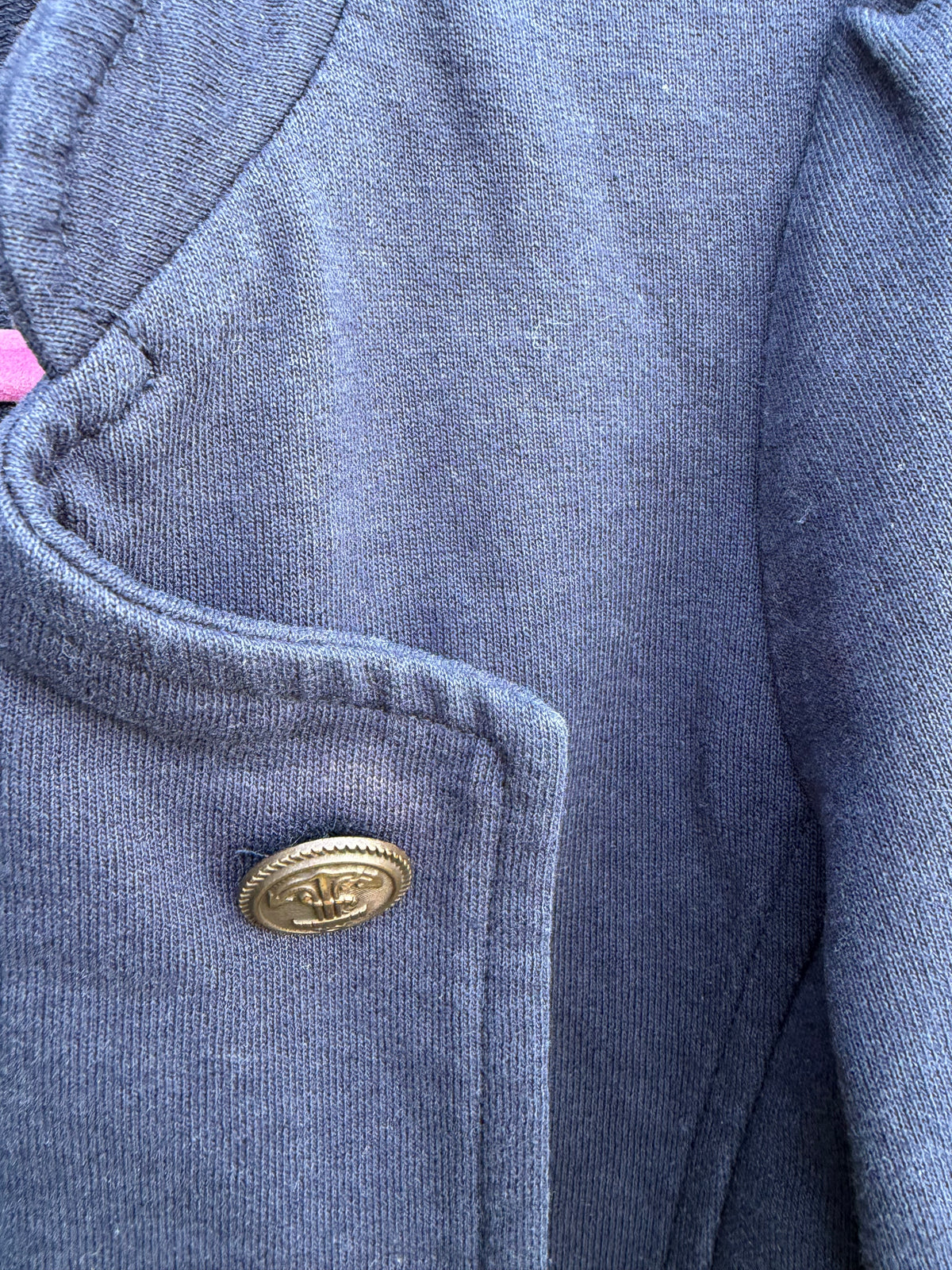 Navy military-style jersey jacket 5-6y (110-116cm)