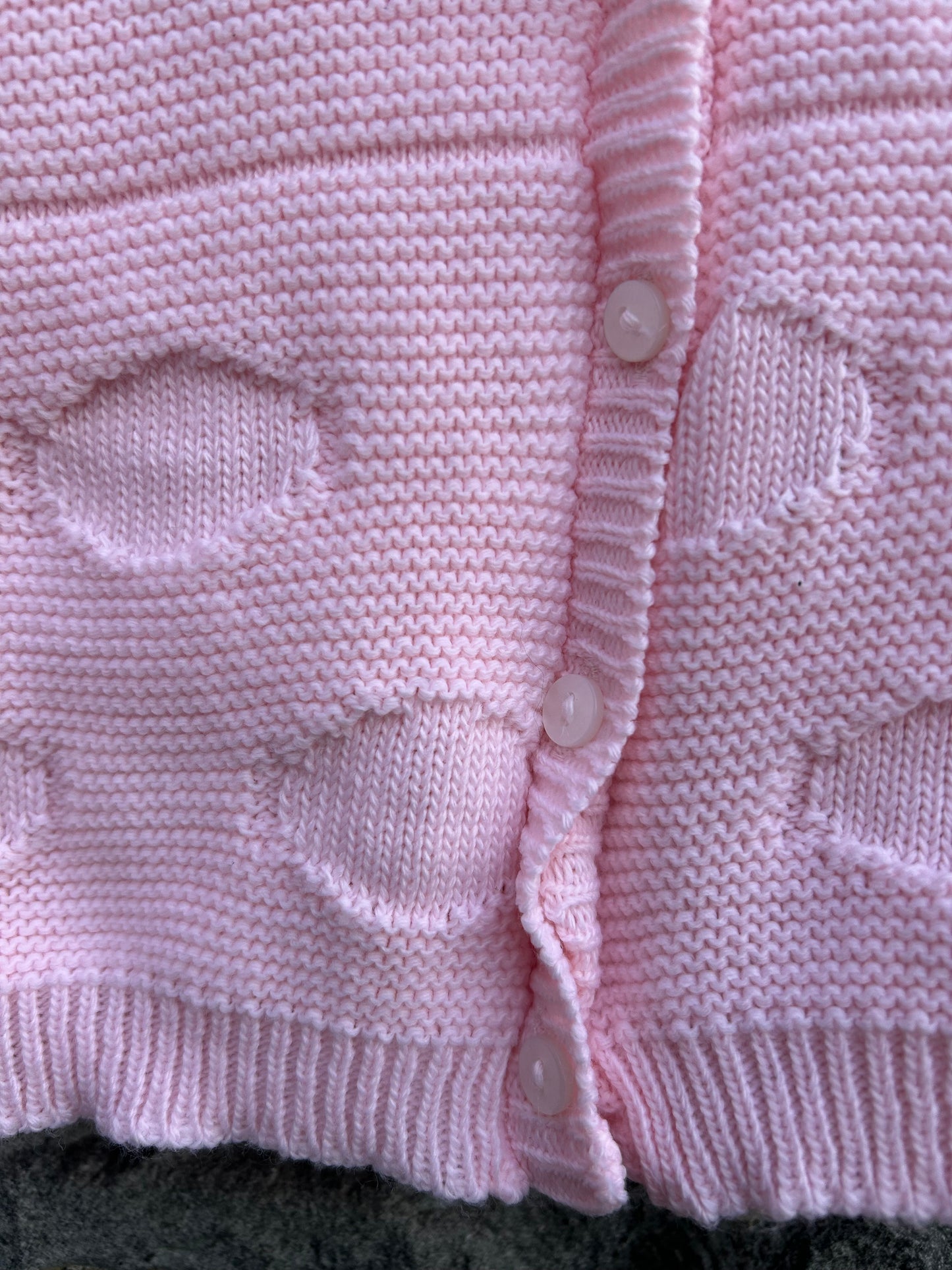 90s pink cardigan 3-6m (62-68cm)