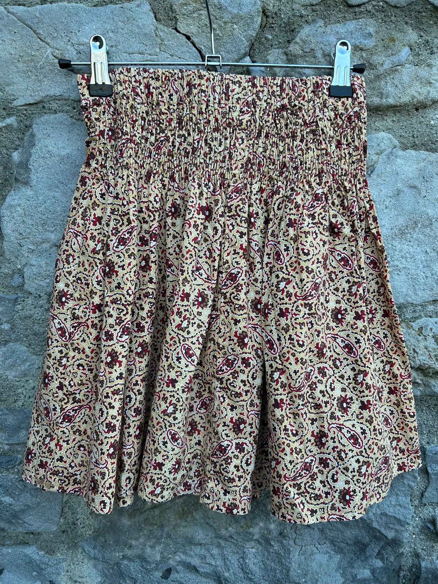 Beige paisley skirt  13y (158cm)