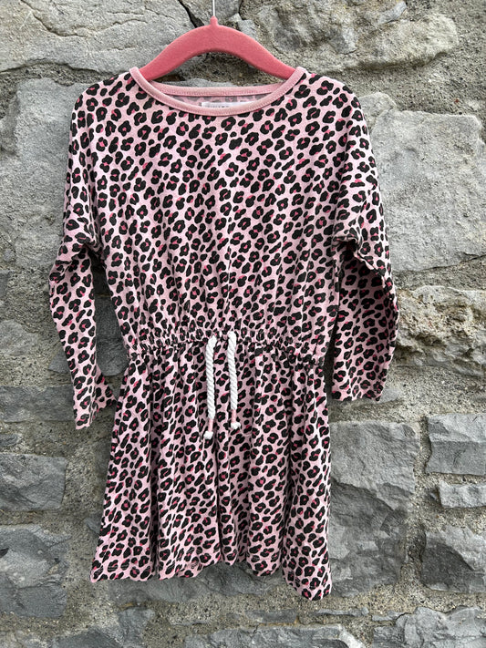 Pink leopard dress  2-3y (92-98cm)