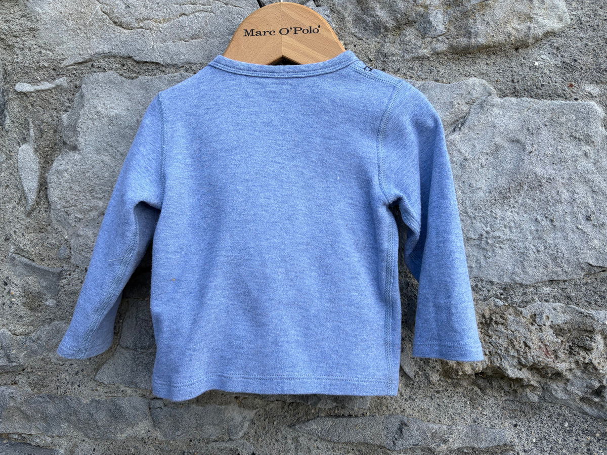 Pop train blue top  3-6m (62-68cm)