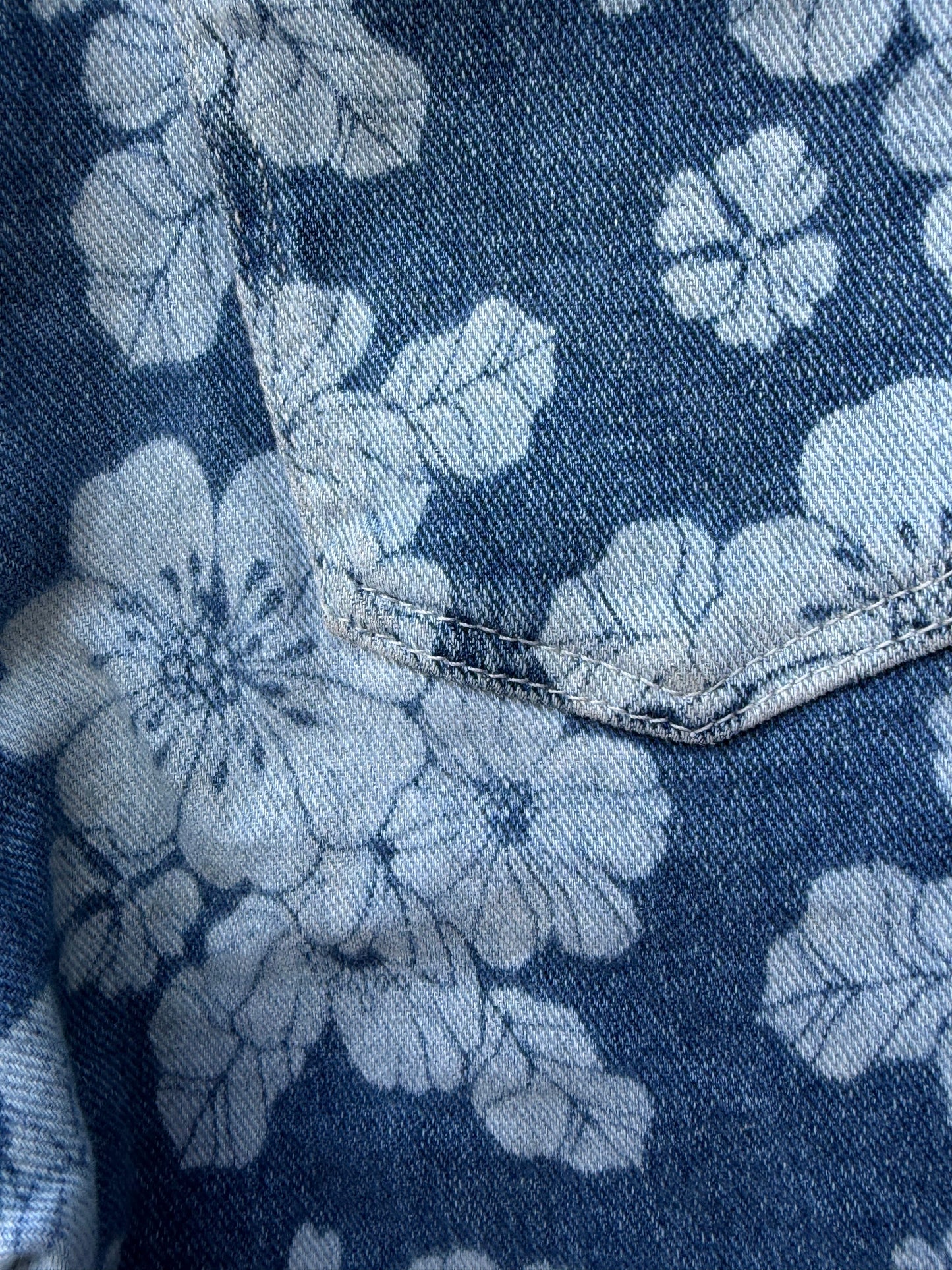Floral wide leg jeans  8-9y (128-134cm)