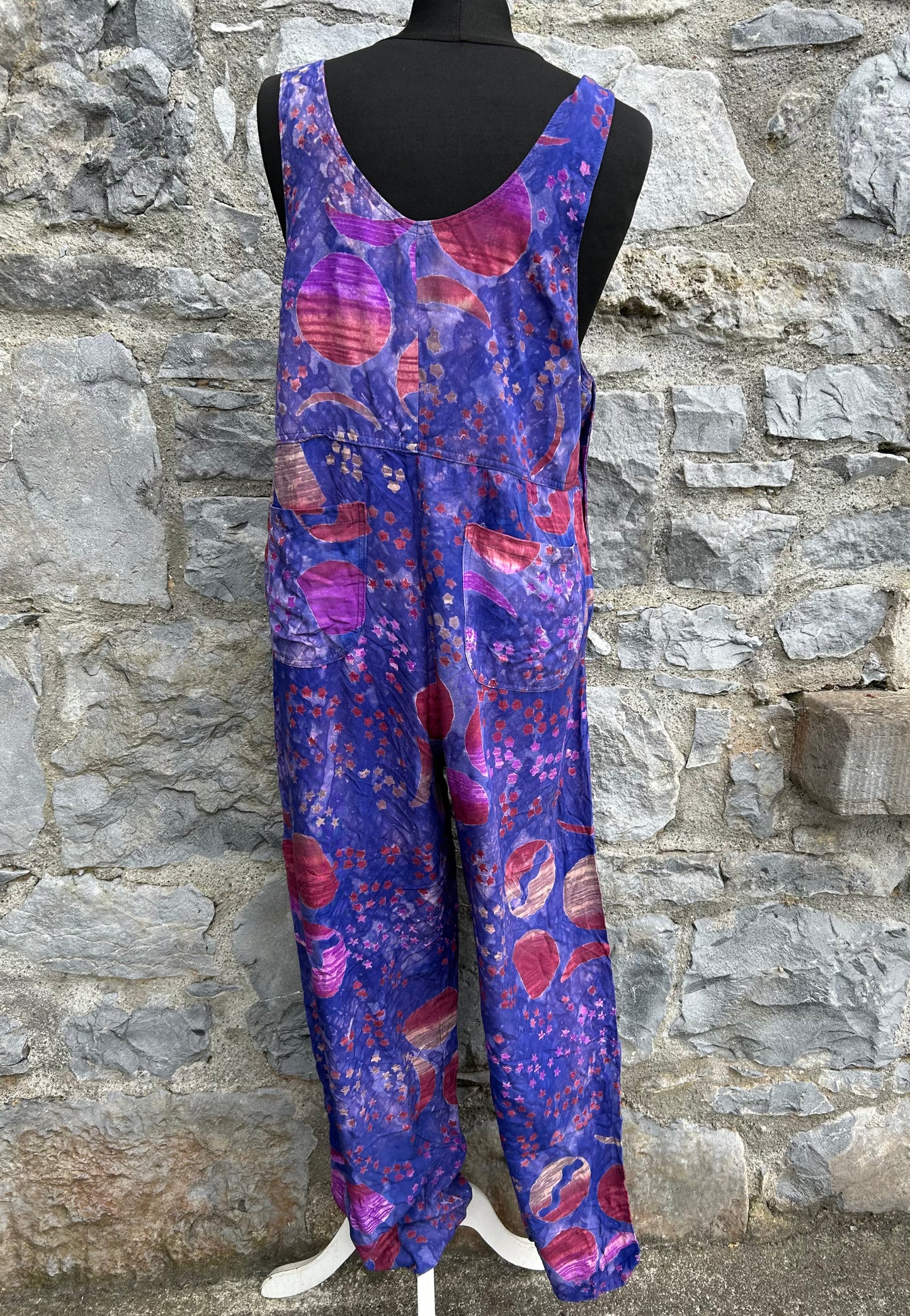 90s space purple dungarees uk 12-14