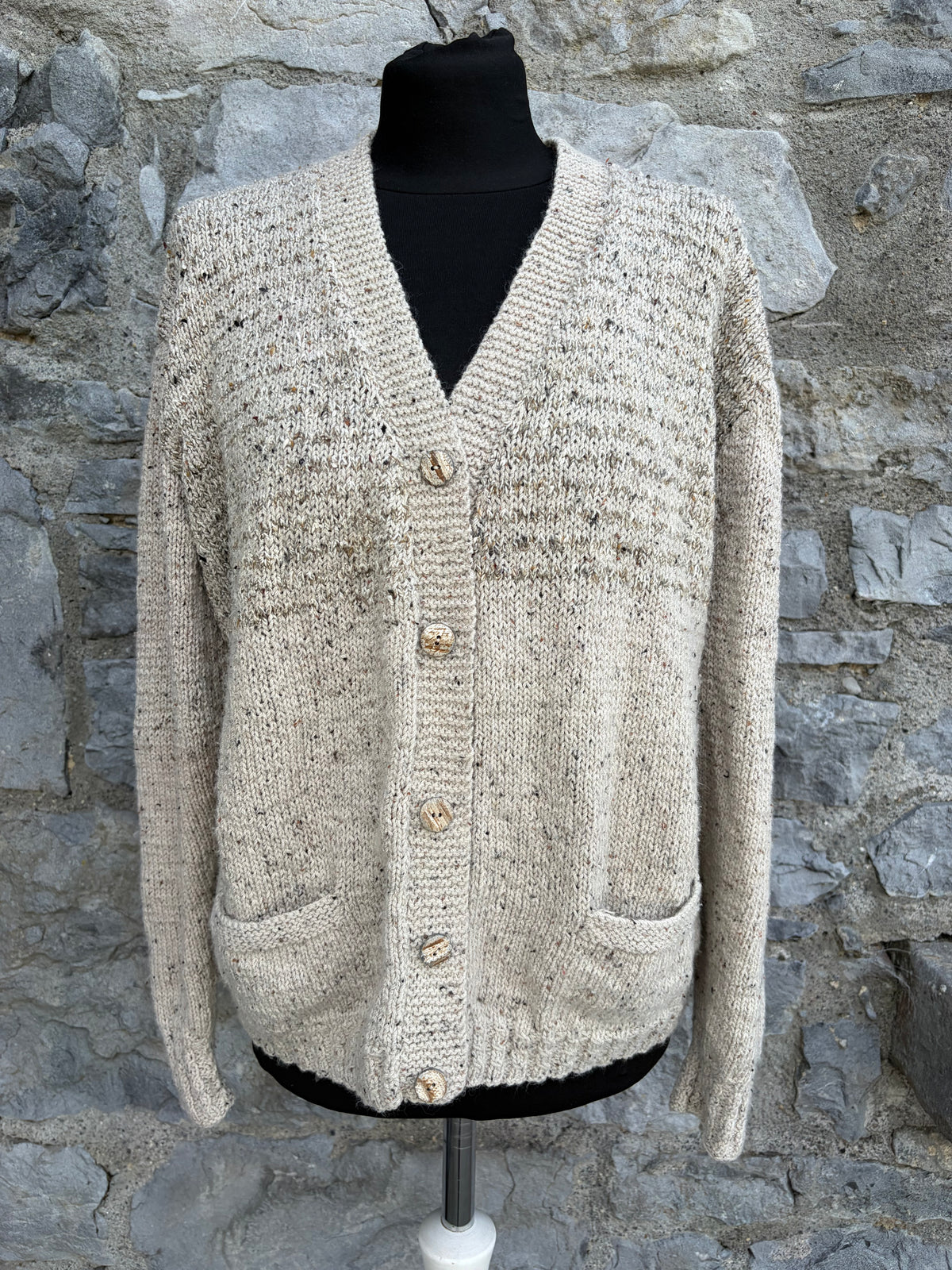 90s beige cardigan uk 14-16