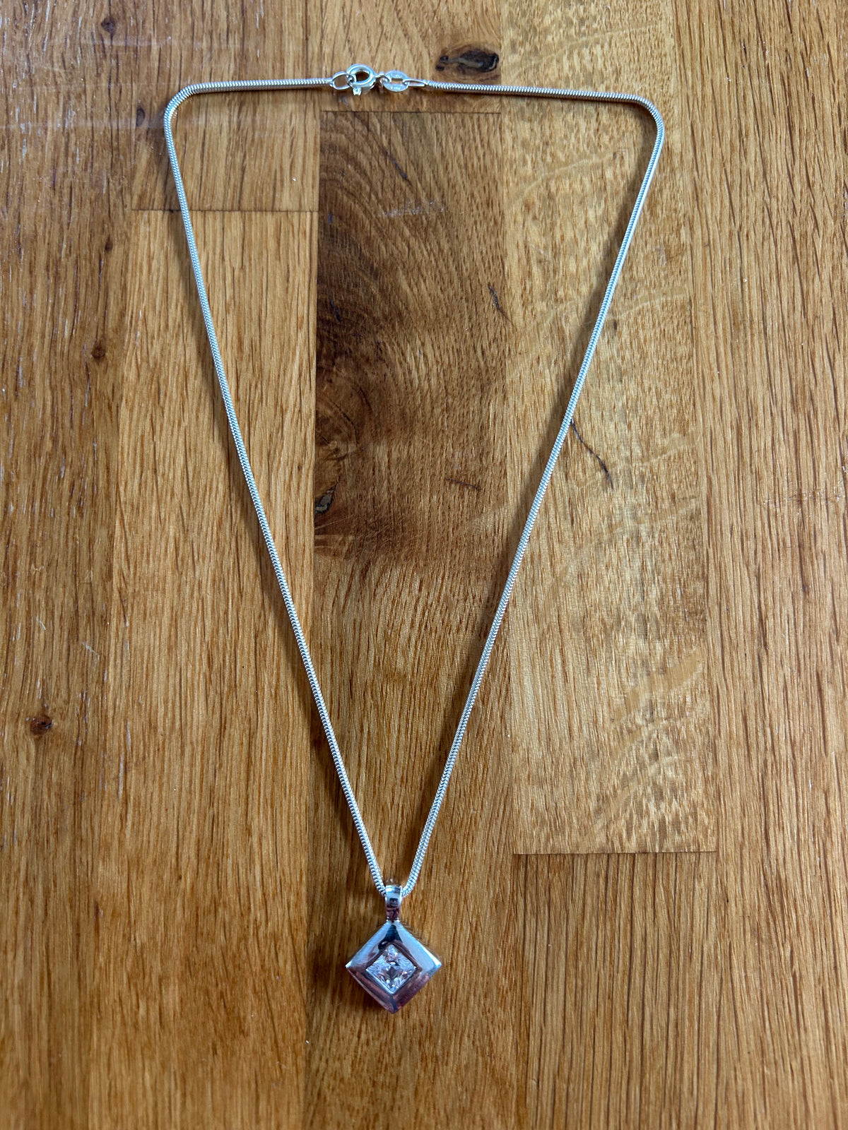 Squary silver necklace