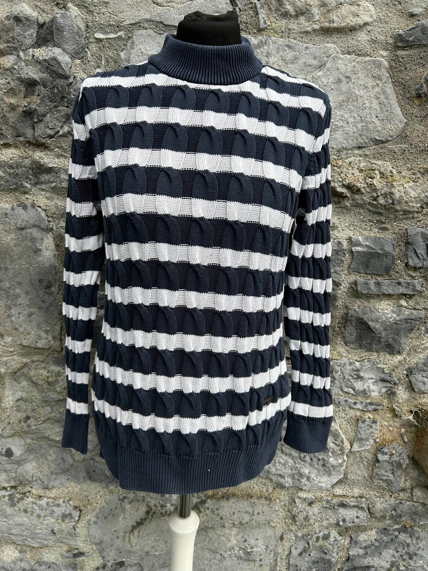 Y2K stripy cable jumper  uk 10-12