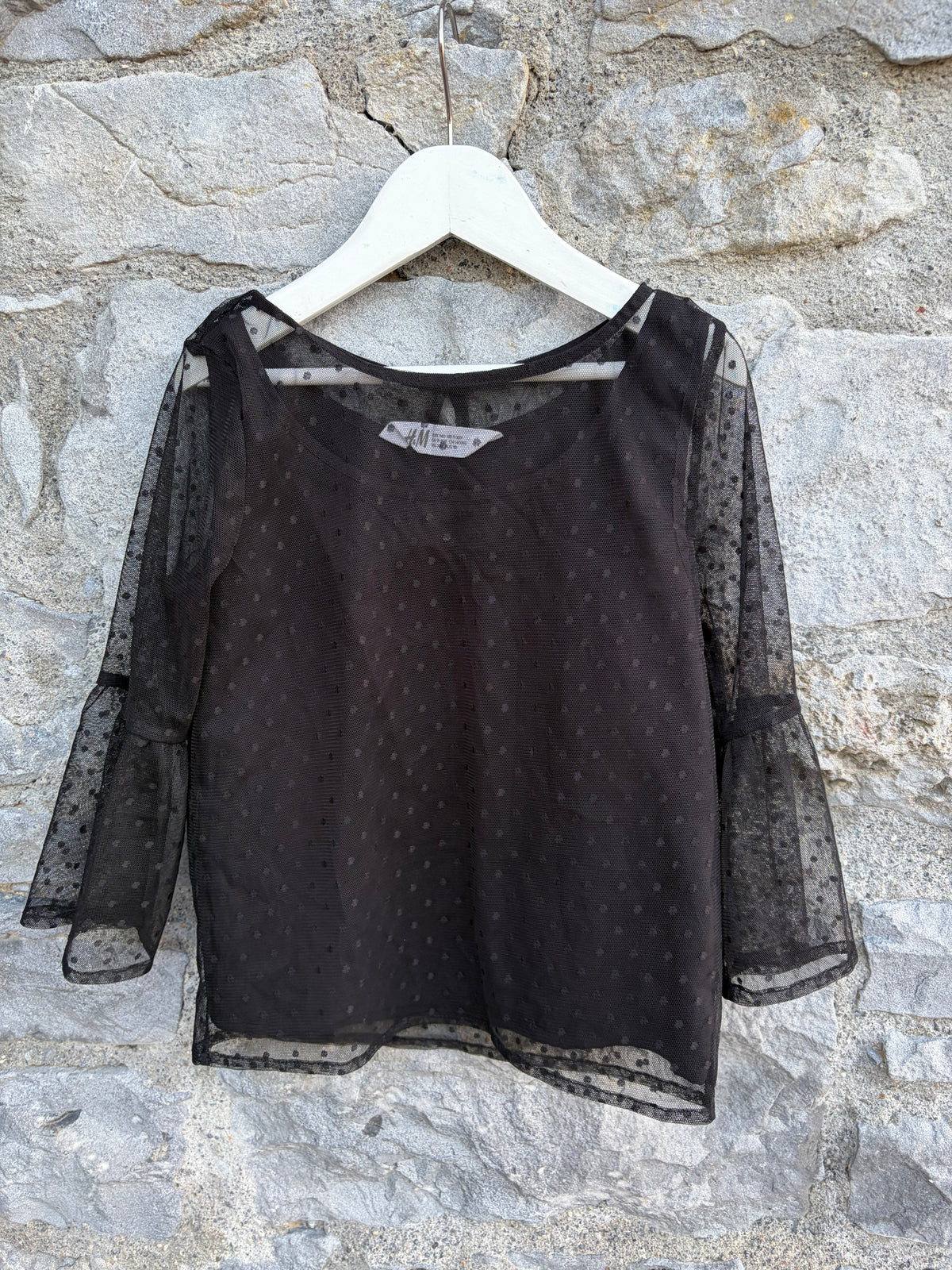 Black mesh top 9-10y (134-140cm)