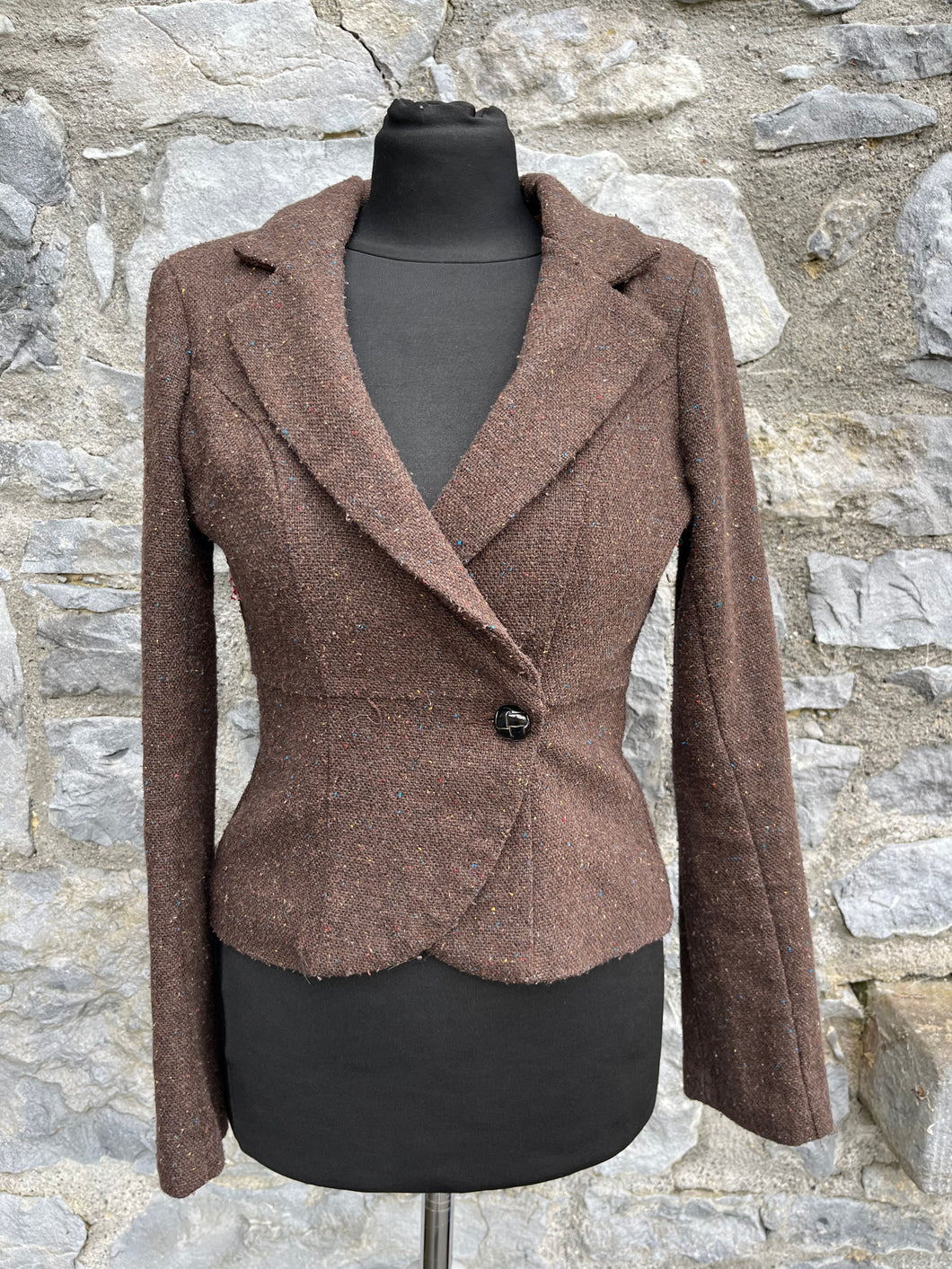 Brown tweed jacket uk 6-8