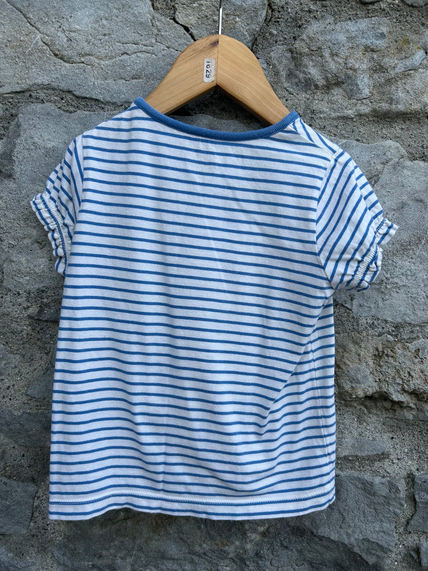 Blue stripy T-shirt  2-3y (92-98cm)