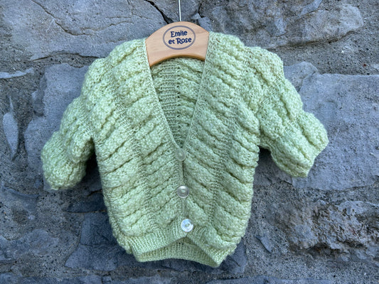 Light green cardigan  0-3m (56-62cm)