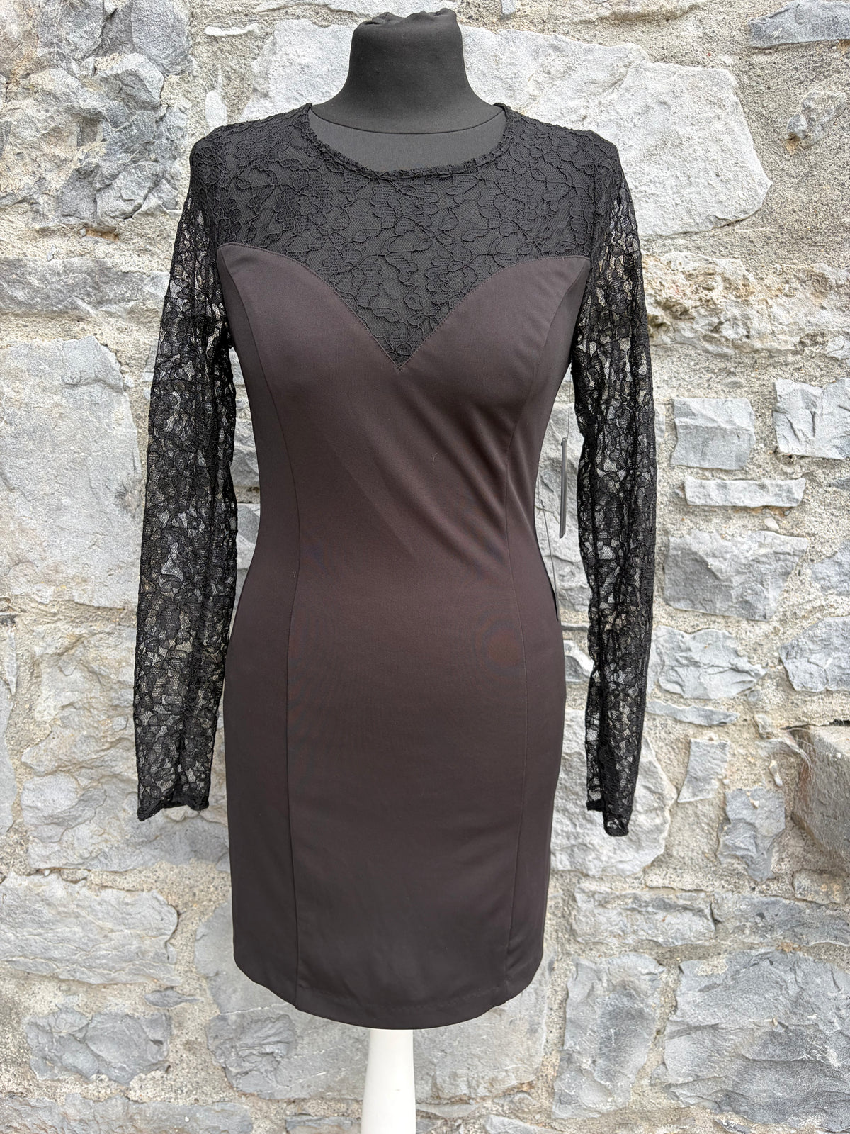 Black lace bodycon dress uk 6-8