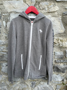 Grey brushed hoodie   13y (158cm)