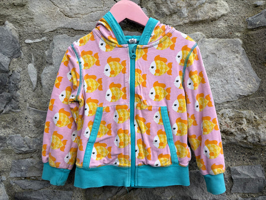 Gold fish pink hoodie  3-4y (98-104cm)