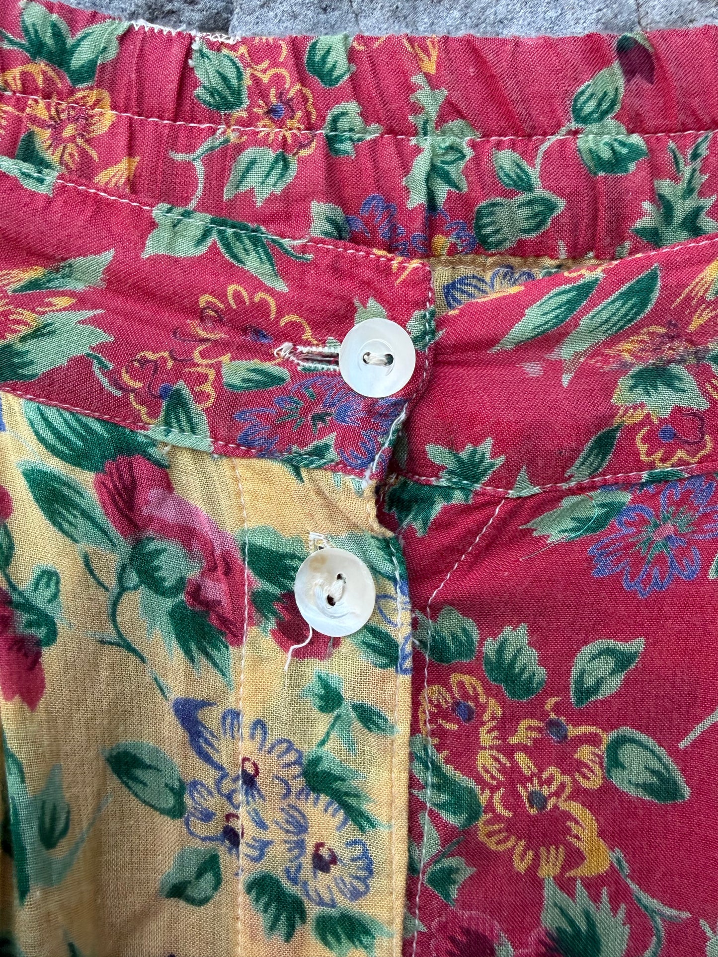 Colourful flower panels skirt uk 14-16
