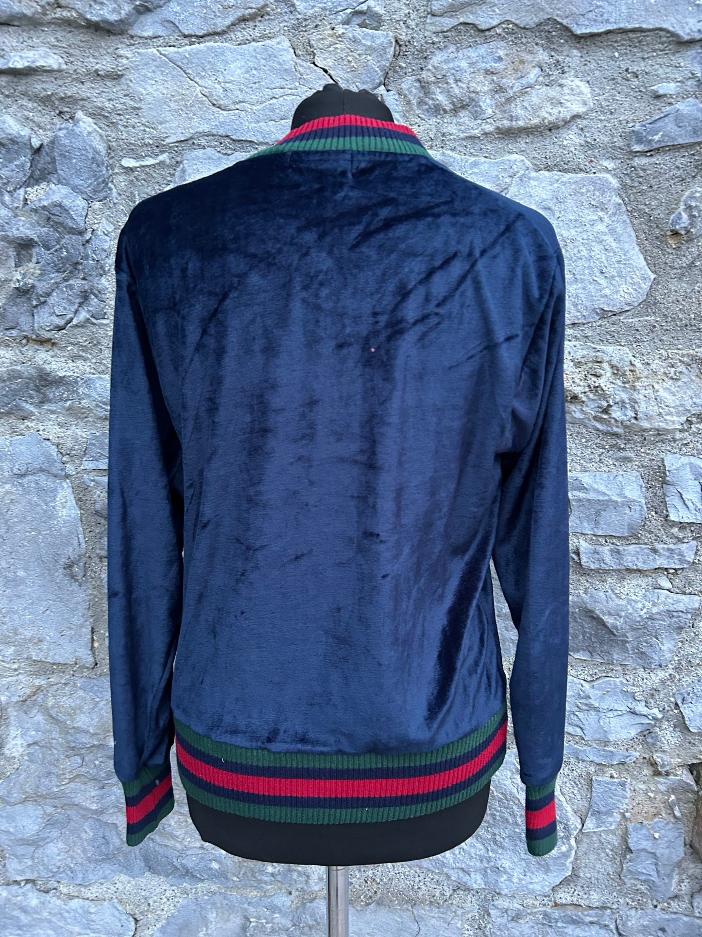 90s navy velvet sweatshirt uk 10-12