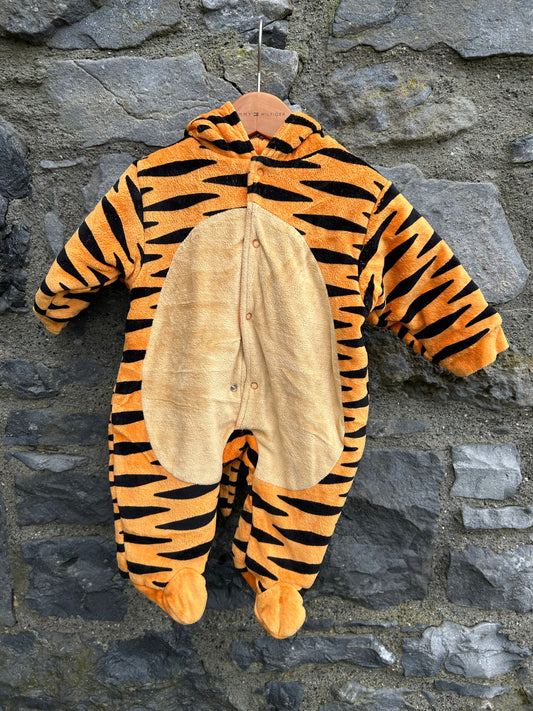 Tiger velour onesie  3-6m (62-68cm)