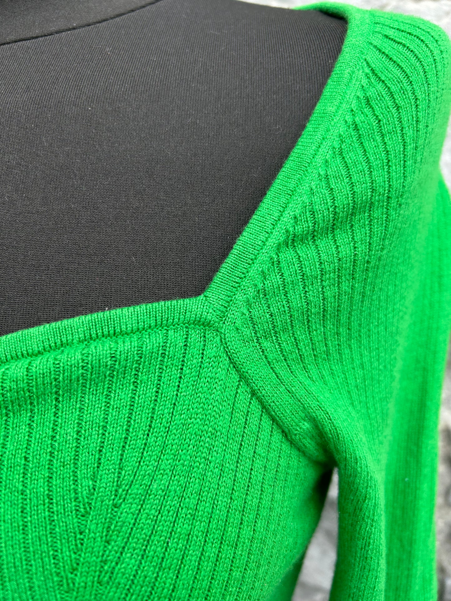 Green knitted top uk 8