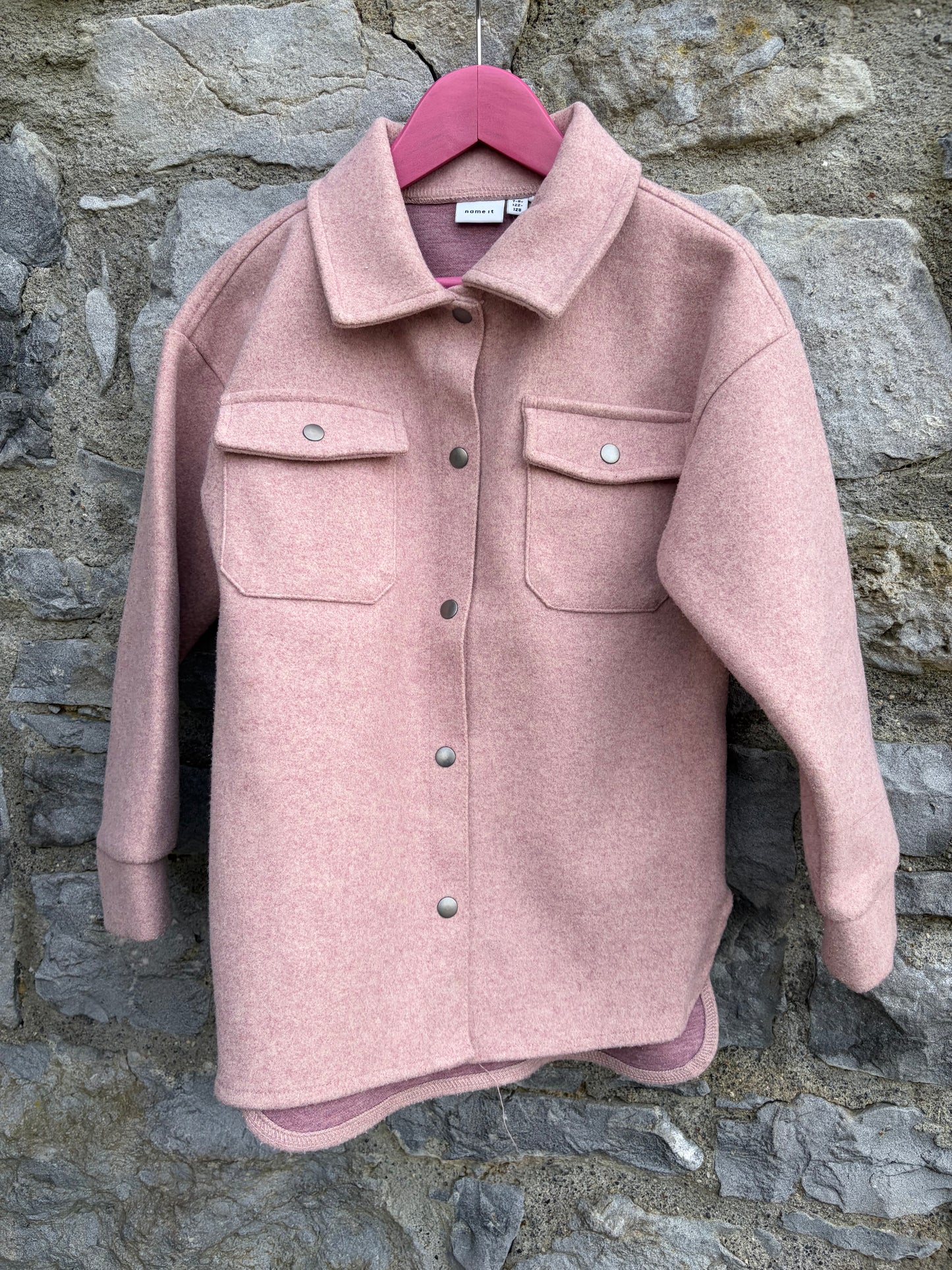 Dusty pink overshirt   7-8y (122-128cm)