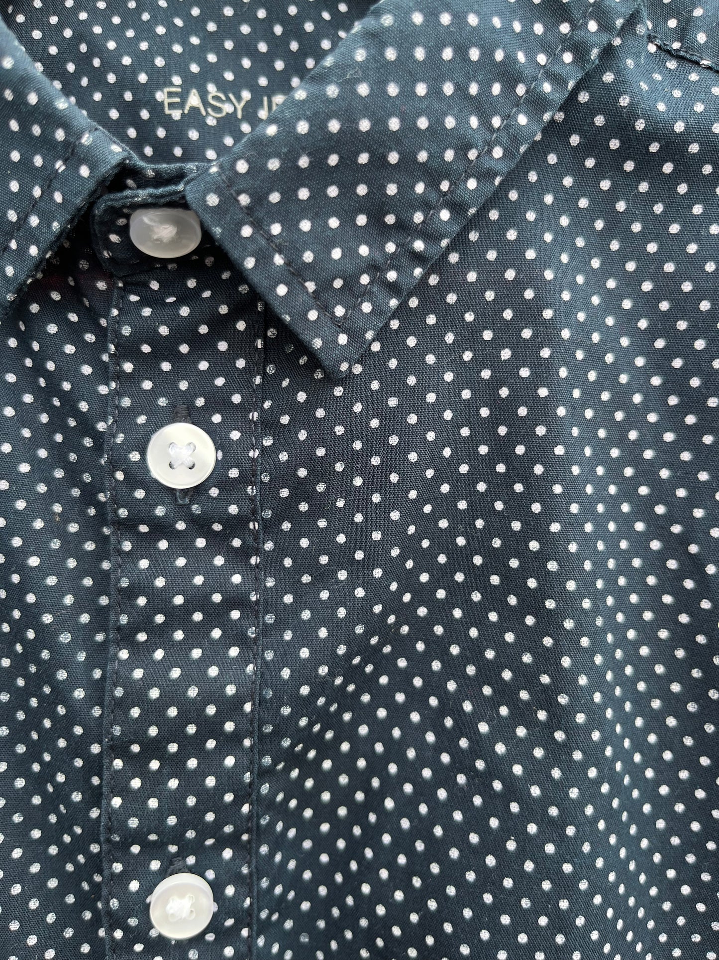 Spotty navy shirt  4-5y (104-110cm)