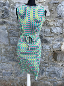 Green geometric dress uk 10-12