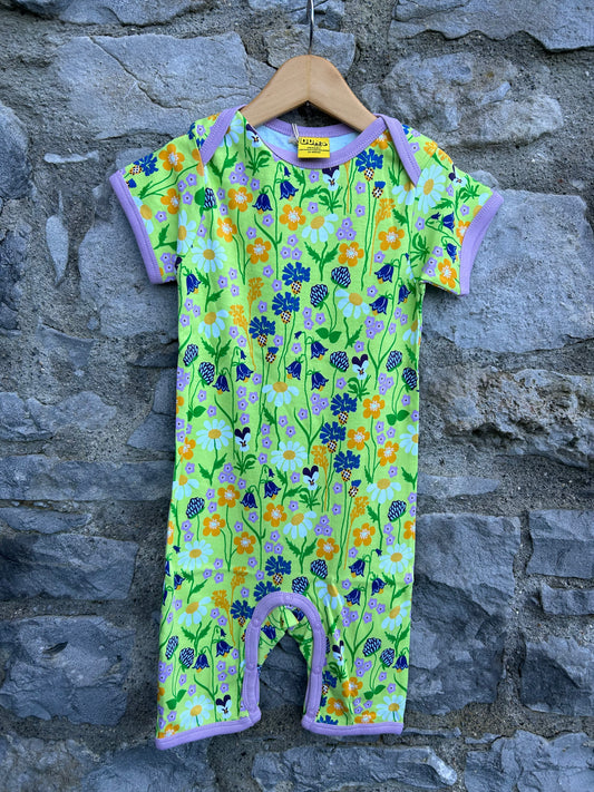 Lime green meadow summer suit  2y (92cm)