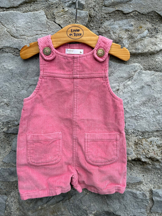 Pink cord dungarees 9-12m (74-80cm)