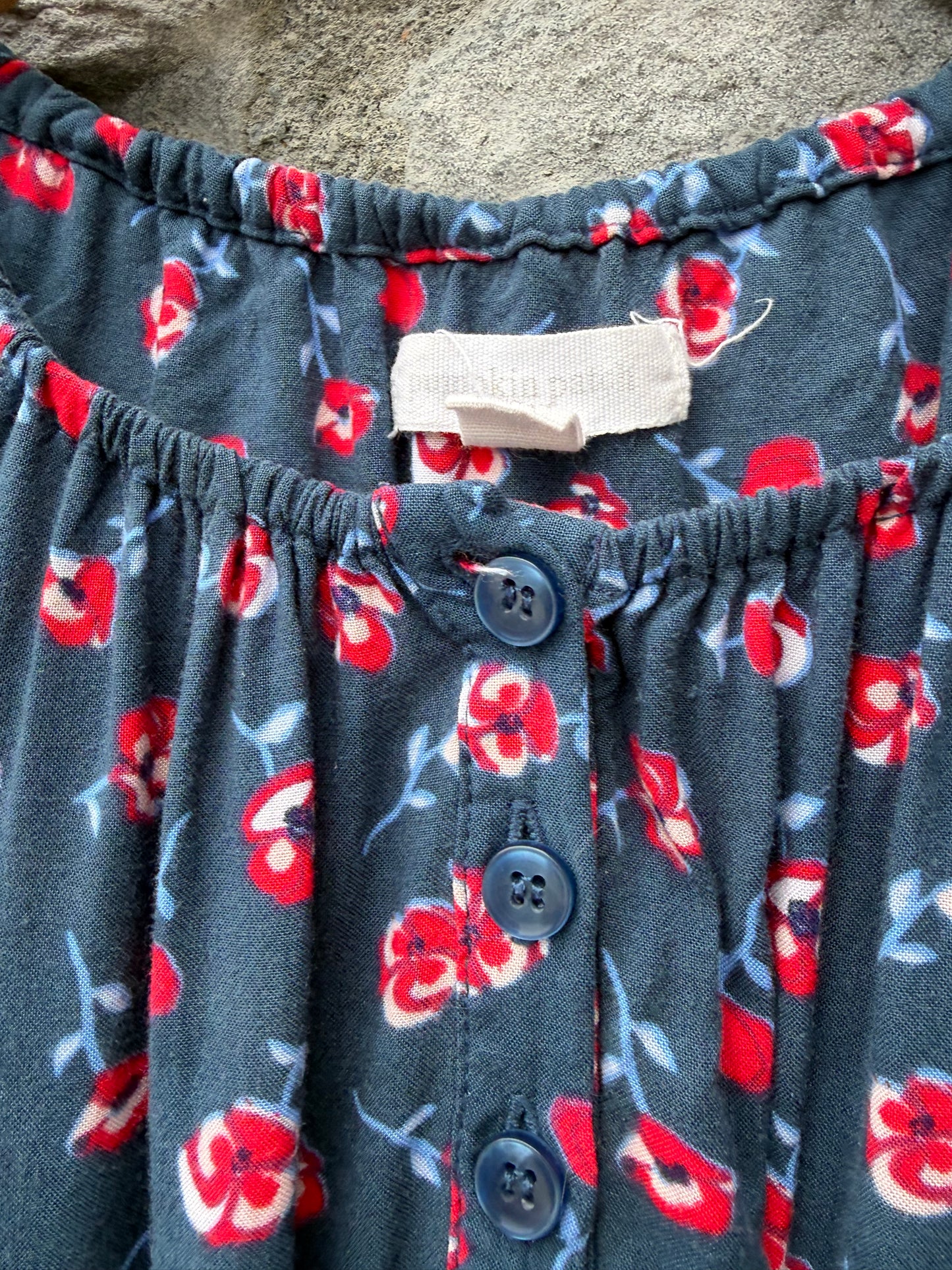 Floral navy dress 7-8y (122-128cm)