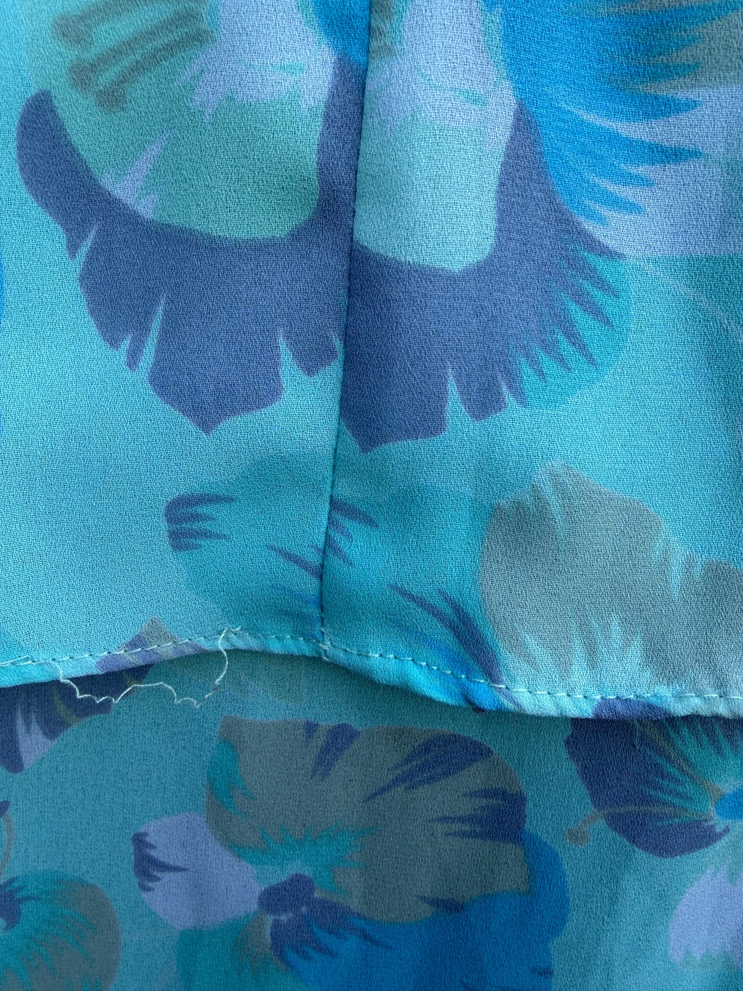 80s blue floral dress uk 10-12
