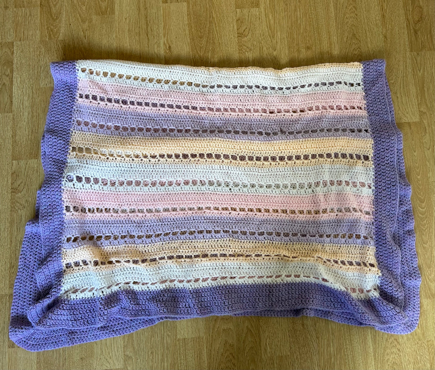 Lilac stripy blanket