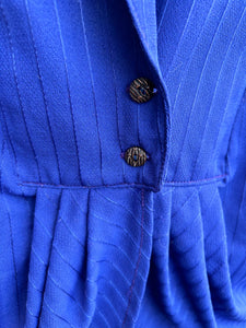 80s blue top&skirt uk 10-14