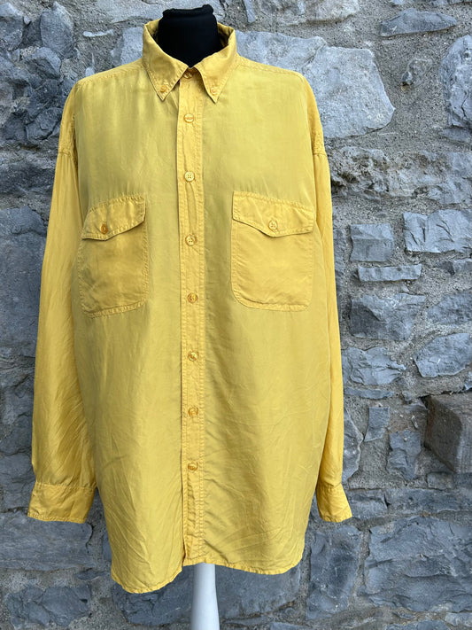 80s mustard shirt Large