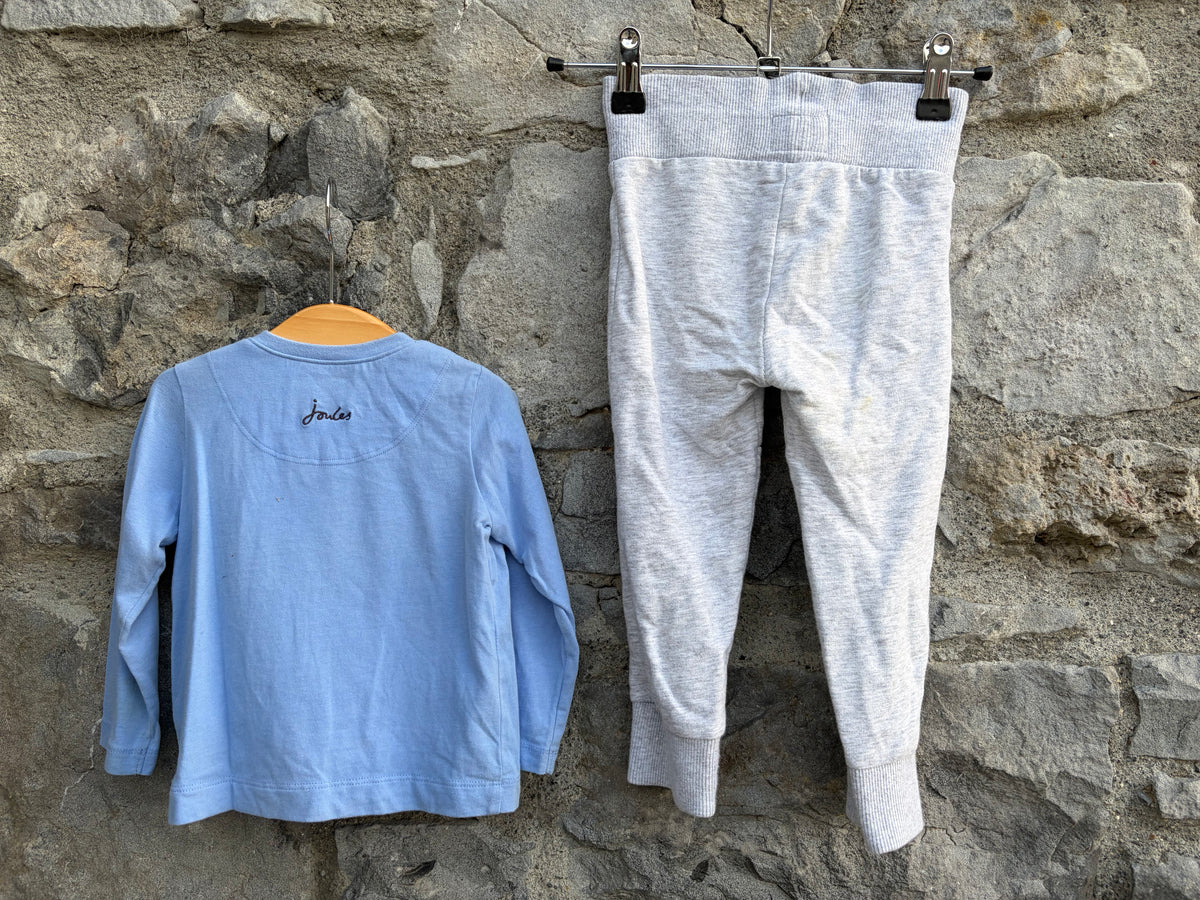 Fox blue top&pants  12-18m (80-86cm)