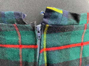 90s green check skirt uk 12-14