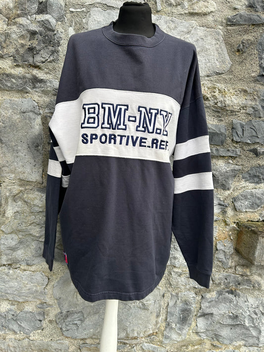 90s Black&white sweatshirt Large