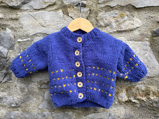 Purple fleece cardigan  6-9m (68-74cm)