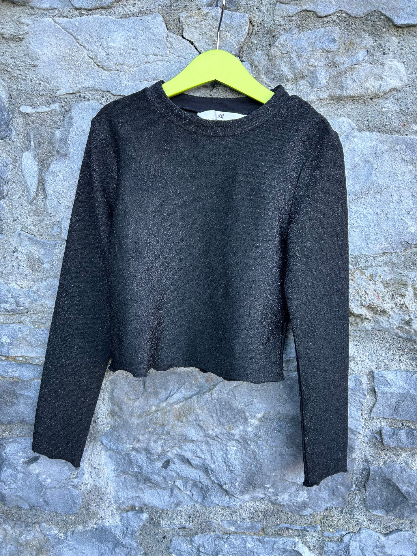 Black sparkly top 9-10y (134-140cm)