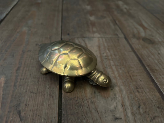 Brass turtle box