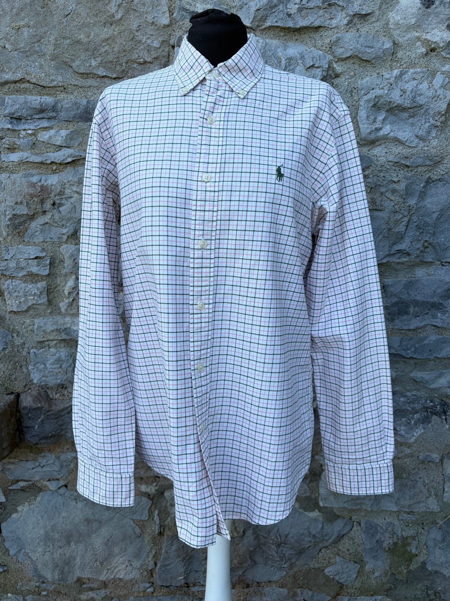 RL pink check shirt Medium