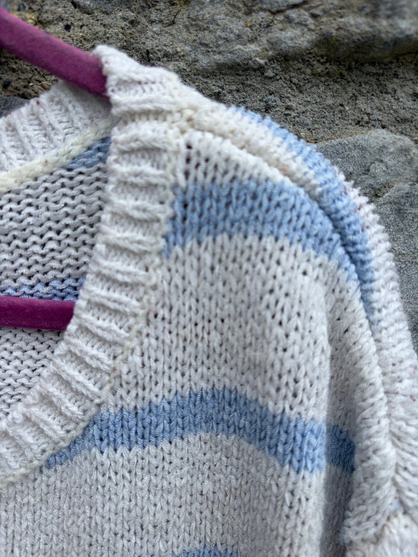 Blue&white stripy oversized jumper  7-8y (122-128cm)