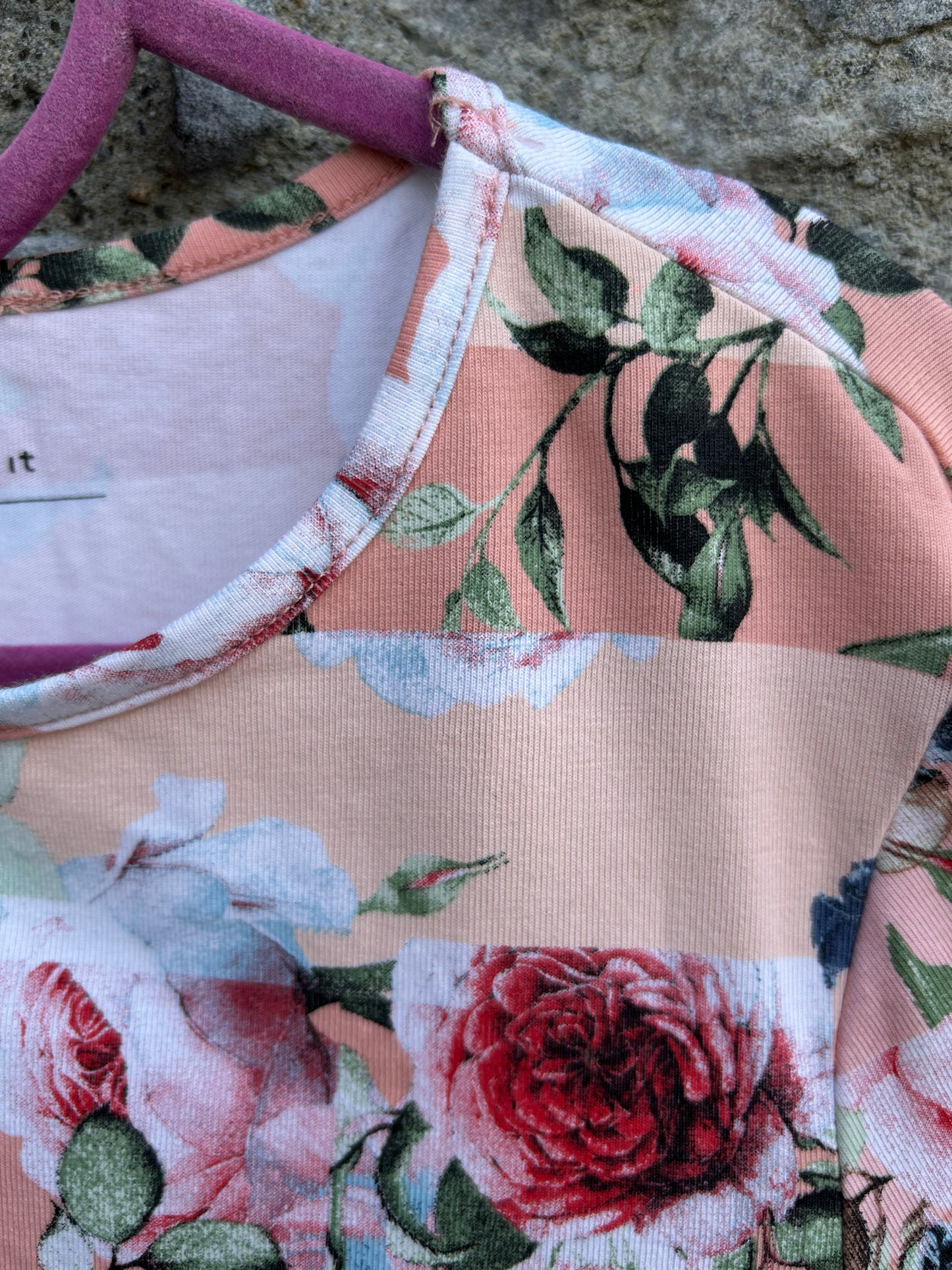 Floral peach dress  11y (146cm)