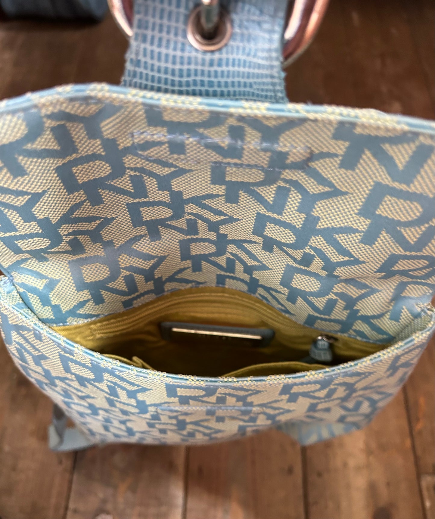 Light blue&beige crossbody bag