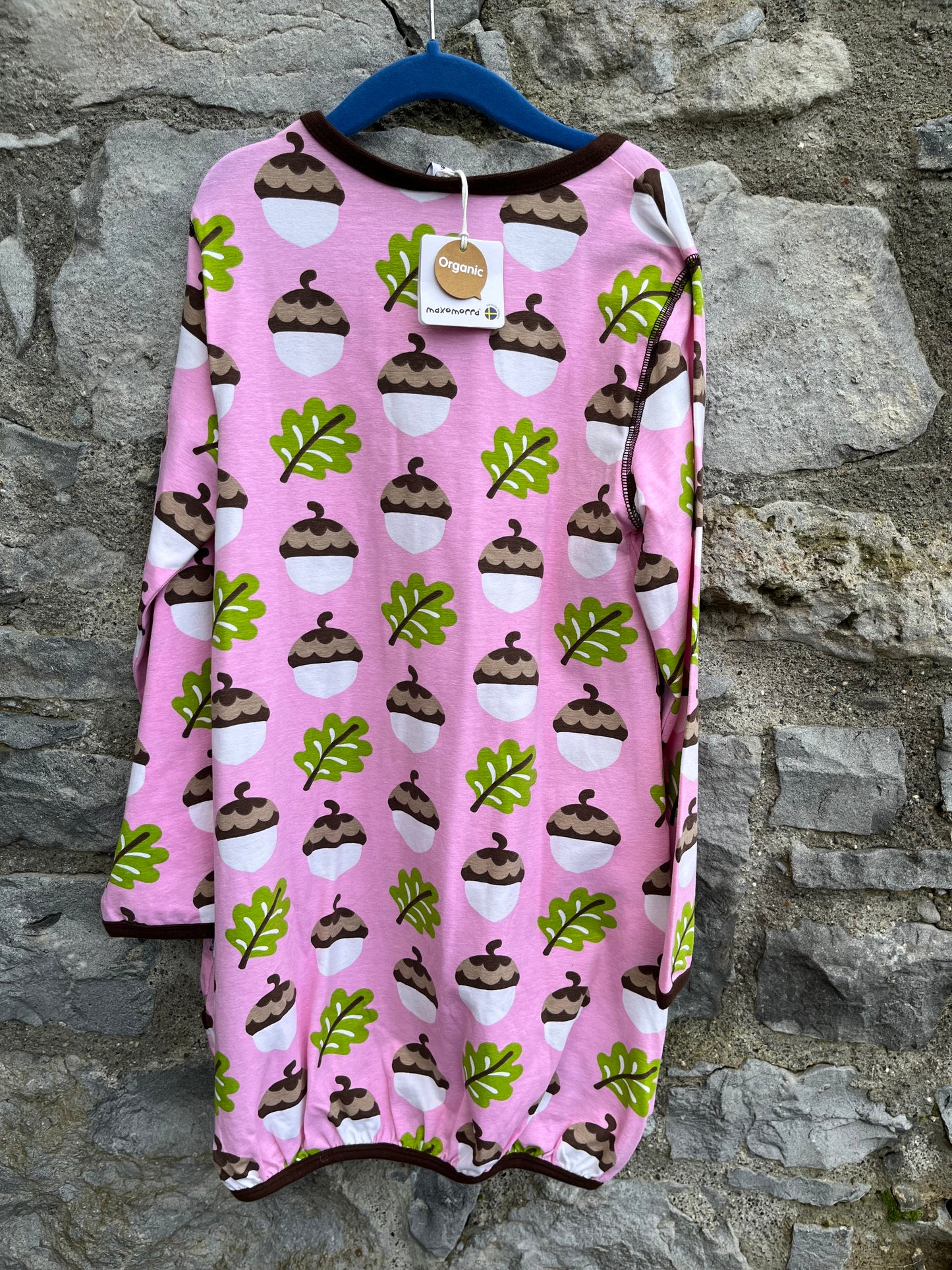 Pink acorns balloon dress  7-8y (122-128cm)