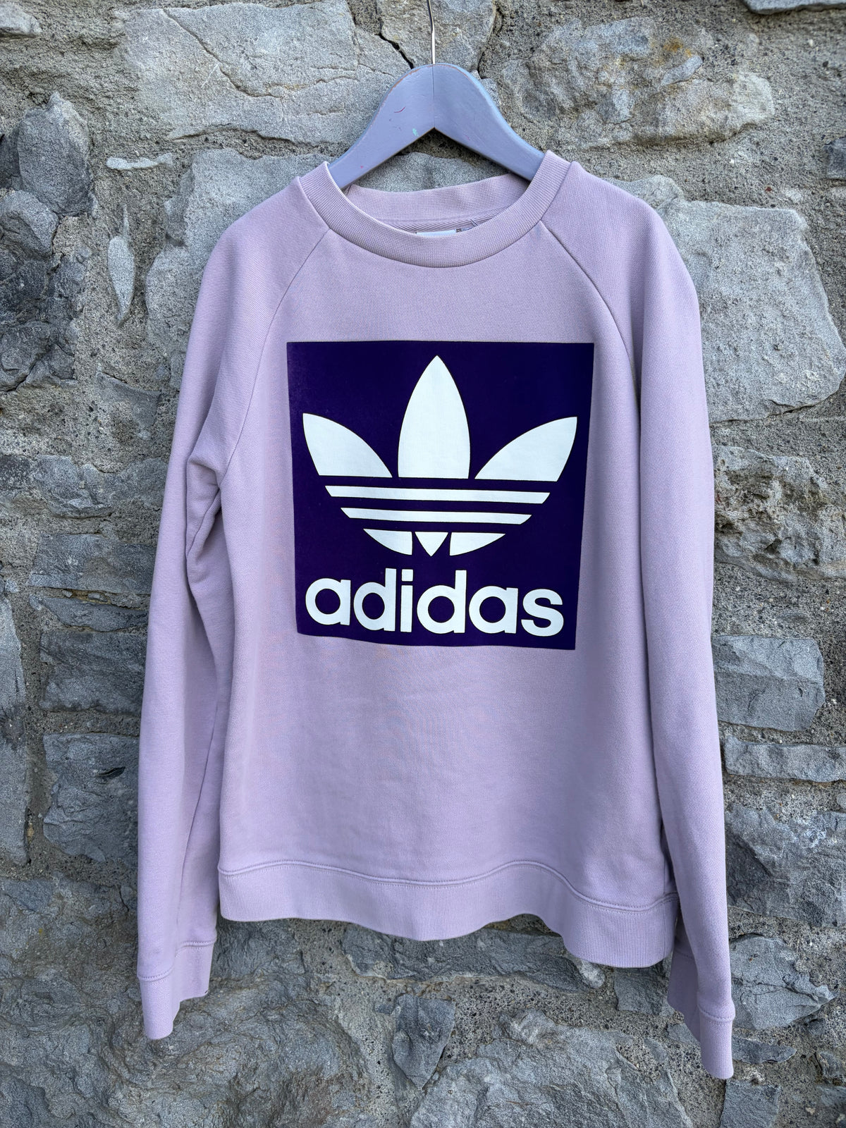 Purple Velvet Trefoil Sweatshirt 13y (158cm)
